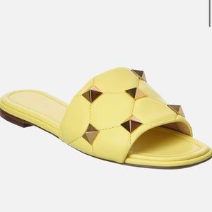 Valentino-ROMAN STUD FLAT SLIDE SANDAL IN QUILTED NAPPA
